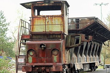Alter Zug zur Kohleförderung im Zollverein
