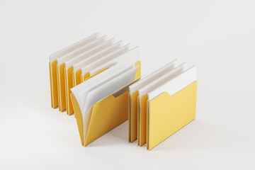 Сlipboard with paper files on light background