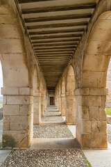 details of the buildings of the historic center of the city of Lerma in the province of Burgos, Spain