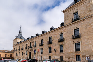 details of the buildings of the historic center of the city of Lerma in the province of Burgos, Spain