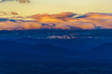 Sunset in the mountains