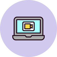 Laptop Video Call Icon