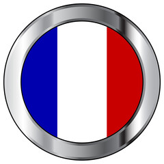 Button Of The French National Flag