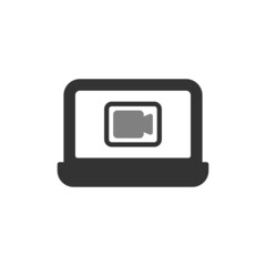 Laptop Video Call Icon