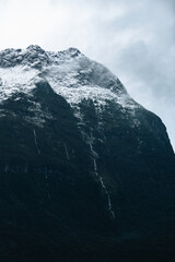 Snow covered peaks in New Zealand