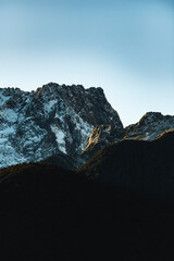 Snow covered peaks in New Zealand