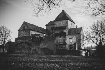 old castle in the woods