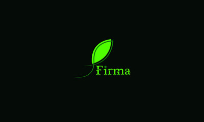 Firma Organic Green logo design template