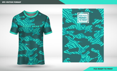 loreng design animal texture, t-shirt sport design template, Soccer jersey mockup for football club. jersey sport wear template design for running Sport, Shirt mockup Vector, bike, polo, simple design