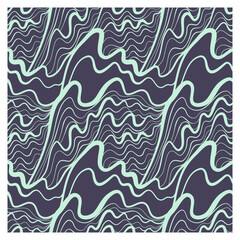 Abstract seamless pattern with linear waves. Design for backdrops and colouring book with sea, rivers or water texture. Repeating texture.