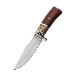 Knife tourist, hunting, tactical, military for survival and self-defense. Steel blade. Wooden...