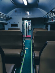 interior of a subway train