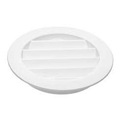 Ventilation grille for cooling and supplying fresh air to the premises. Isolated on a white background. Ventilation of kitchen, bathroom, apartment, office, bar, restaurant, warehouse.