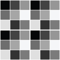 Grid of Grayscale Squares Seamless Pattern Background