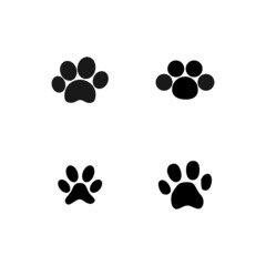 Fototapeta na wymiar dog footprint logo vektor template