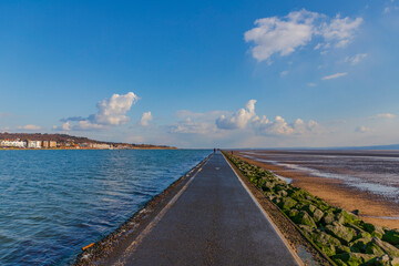 Marine Lake at West Kirby - man-made saltwater lake 