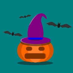 vector illustration of halloween event in october
