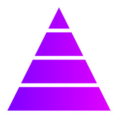 Fototapeta premium pyramid chart gradient icon