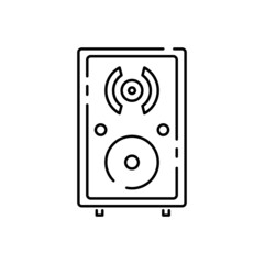 Speaker line Icon vector templates and audio or sound for music