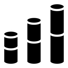 bar chart glyph icon