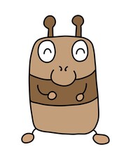 cute insect cartoon on white background