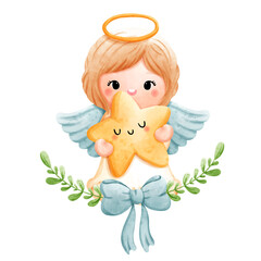 cute little angel vector illustration