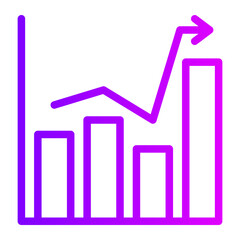 bar chart gradient icon