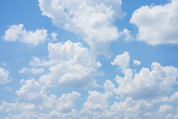 Naklejka na ściany i meble Clouds and blue sky with daylight natural background.