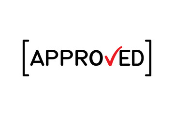 Approved Design Template. Vector and Illustration.