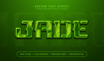 Jade Editable Vector Text Effect.