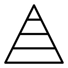 pyramid chart line icon