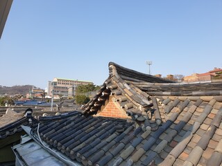 Fototapeta na wymiar Korean Traditional Roof 