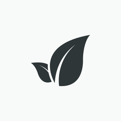 leaf icon vector isolated. leaf, tea, tree, green, plant symbol.