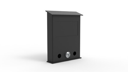Mailbox render on a white background. 3D rendering