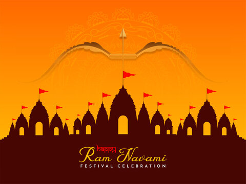 Indian Hindu cultural festival Ram Navami celebration background
