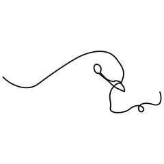 one line continuous drawing of head bird