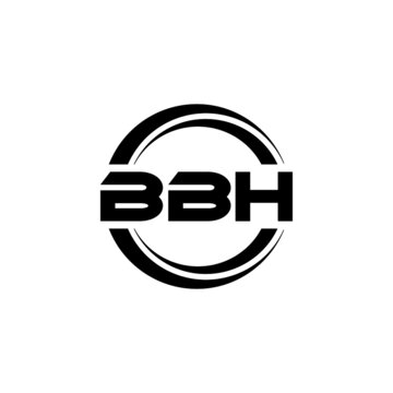 BBH letter logo design with white background in illustrator, vector logo modern alphabet font overlap style. calligraphy designs for logo, Poster, Invitation, etc.