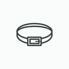 belt icon vector isolated. fashion, clothing, accessory symbol