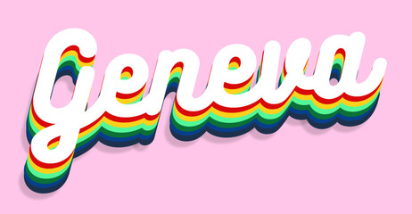 geneva. Colorful typography text banner. Vector the word geneva design