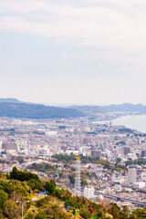 Fototapeta na wymiar Odawara city high angle view in Kanagawa