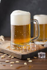 cold fresh beer in a glass