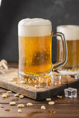 cold fresh beer in a glass