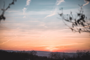 Landschaft im Sonnenuntergang