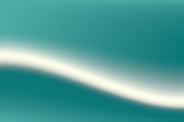 Green wavy backdrop with line. Gradient mesh background. Minimal abstract poster. Vector illustration