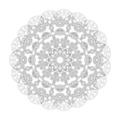 Circular pattern mandala art decoration elements.