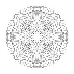 Circular pattern mandala art decoration elements.