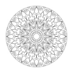 Circular pattern mandala art decoration elements.