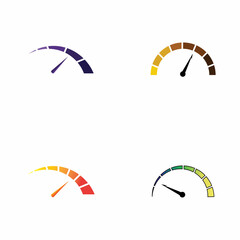 Speedometer vector graphic design illustration template