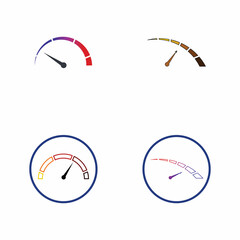 Speedometer vector graphic design illustration template