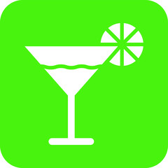 Cocktail Vector Icon Design Illustration